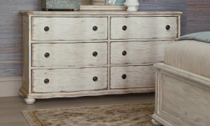 HELENE SIX DRAWER DRESSER - CRÈME