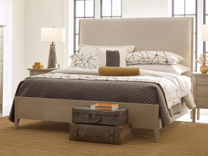Incline Fabric King Medium Footboard Bed