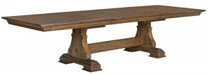 Rectangular Trestle Table w/ Two 20" Leaves