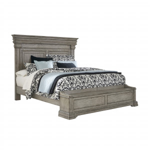 Madison Ridge King Panel Bed with Panel Blanket Chest Footboard