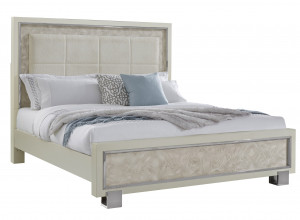 Cal-King Upholstered Panel Bed