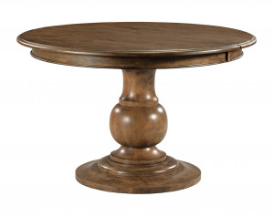 Whitson Round Pedestal Dining table with one 20" Leaf
