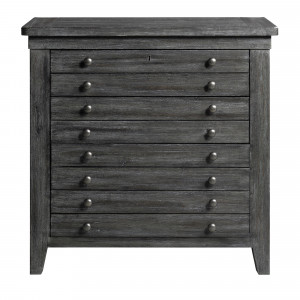 Brimley Map Drawer Bachelor's Chest-Raven Finish