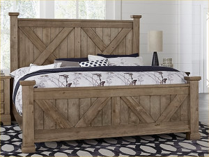 Queen X Bed W/ Matching Footboard