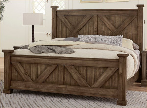 Queen X Bed W/ Matching Footboard
