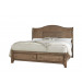 Queen Sleigh Bed with storage footboard