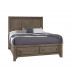 King Panel Bed with storage footboard