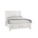 Queen Panel Bed with storage footboard