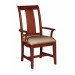 Slat Wood Back Arm Chair