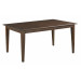 60 Inch Rectangular Leg Table Mocha