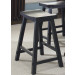 24 Inch Sawhorse Barstool-Black