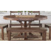 Round Pedestal Table w/1- 16" leaf