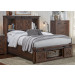 Cal King Storage Headboard W/ Rotating Storage Bed