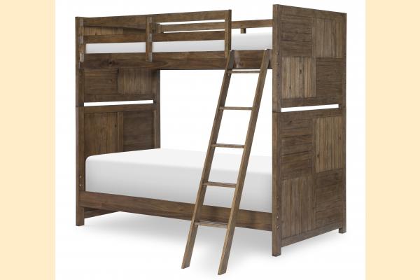 Legacy Kids Summer Camp- Tree House Brown Complete Twin over Twin Bunk Bed