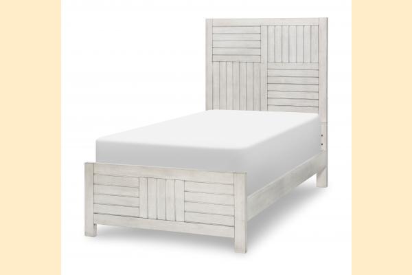 Legacy Kids Summer Camp- Stone Path White Complete Panel Bed, Twin 3/3