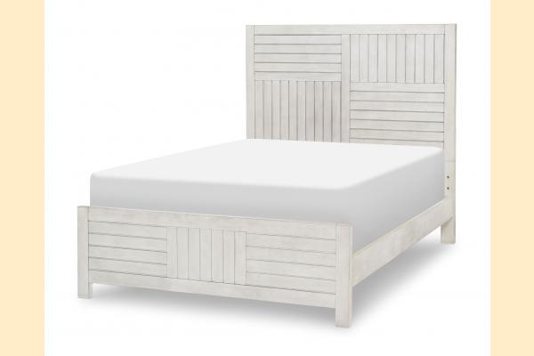 Legacy Kids Summer Camp- Stone Path White Complete Panel Bed, Full 4/6