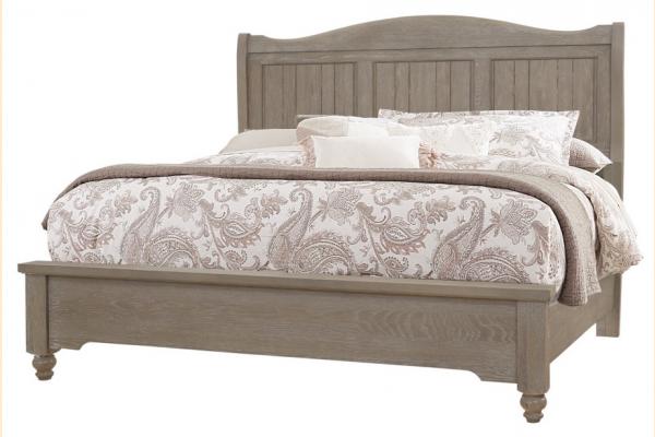 Vaughan Bassett Solids A&P Heritage-Greystone Cal King Sleigh Bed