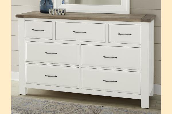 Vaughan Bassett Solids A&P Maple Road-Two Tone Triple Dresser