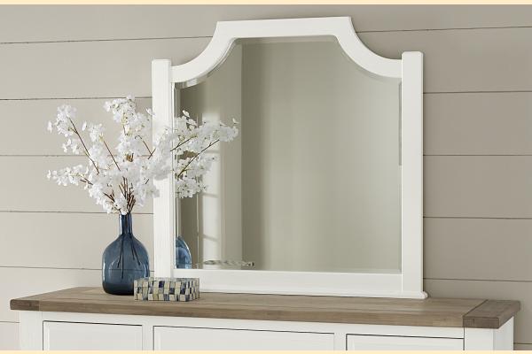 Vaughan Bassett Solids A&P Maple Road-Two Tone Scalloped Mirror