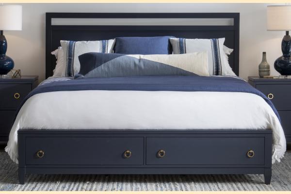 Legacy Summerland - Blue Finish Cal King Panel Bed With Storage