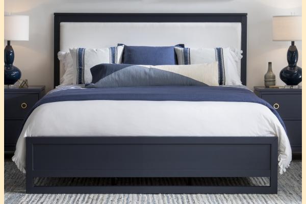 Legacy Summerland - Blue Finish King Upholstered Bed