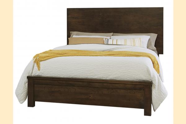 Vaughan Bassett Solids A&P Crafted Cherry - Dark King Ben's Plank Bed
