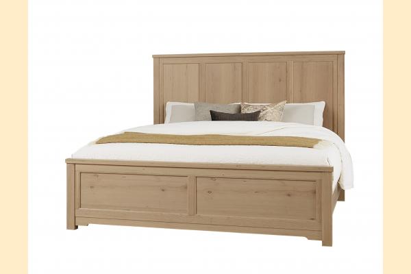 Vaughan Bassett Solids A&P Crafted Cherry - Bleached Queen Ben's Six Panel Bed