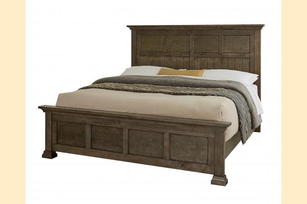Vaughan Bassett Solids A&P Carlisle- Dark Sable King Window Pane Bed