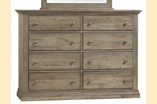 Vaughan Bassett Solids A&P Carlisle- Natural Grey Dresser