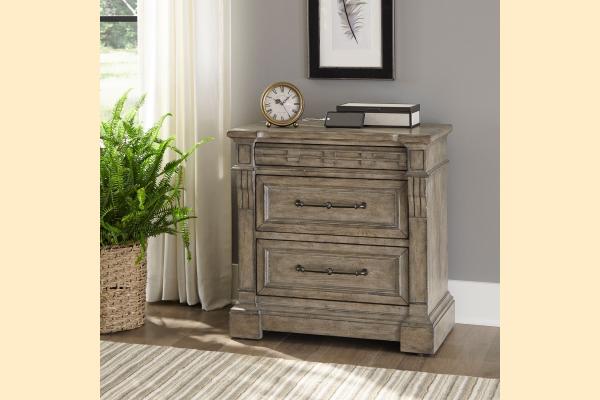 Liberty Town & Country Three Drawer Nightstand with Charging Station
