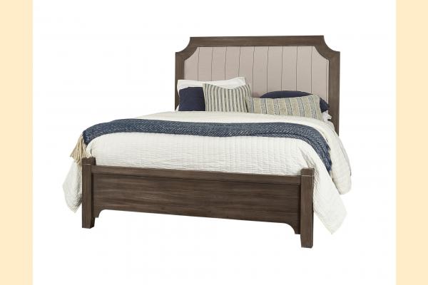 Vaughan Bassett Folkstone - Bungalow King Upholstered Bed W/ Low Profile Footboard