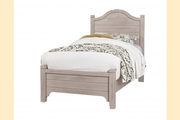 Vaughan Bassett Dover Grey - Bungalow Twin Arch Bed W/ Low Profile Footboard