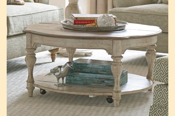 Kincaid Weatherford-Cornsilk Occasional  Bolton Round Cocktail Table