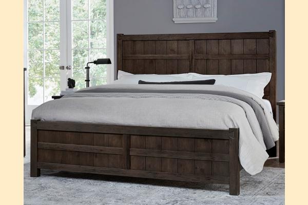 Vaughan Bassett Dovetail - Java King Board & Batten Bed