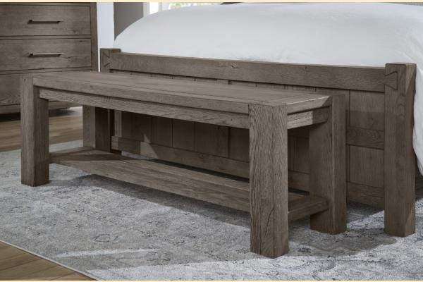 Vaughan Bassett Dovetail - Mystic Grey Bench