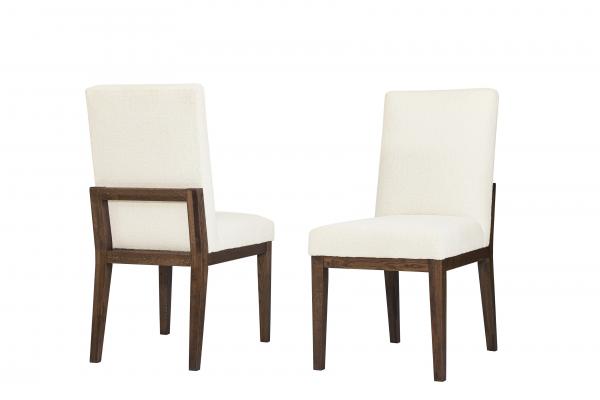 Vaughan Bassett Solids A&P Dovetail Dining Natural Upholstered Side Chair White