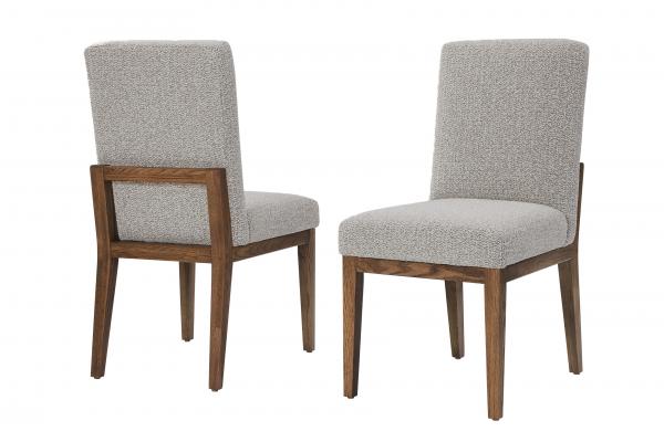 Vaughan Bassett Solids A&P Dovetail Dining Natural Upholstered Side Chair Grey