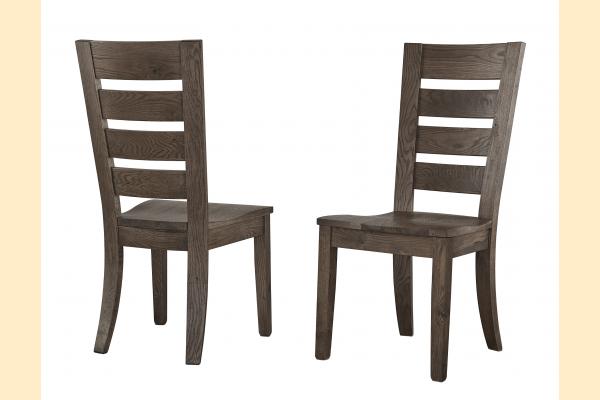 Vaughan Bassett Solids A&P Dovetail Dining Aged Grey Horizontal Slat Side Chair