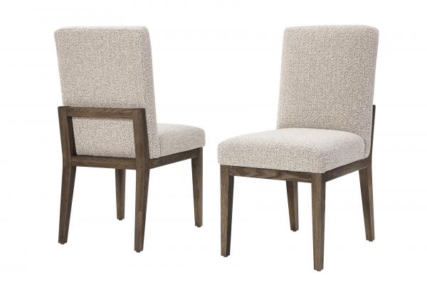 Vaughan Bassett Solids A&P Dovetail Dining Aged Grey Upholstered Side Chair Grey