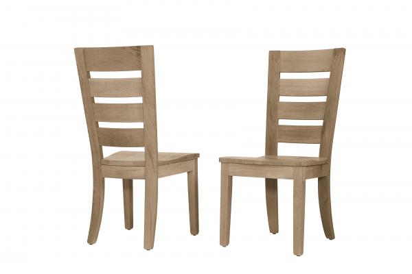 Vaughan Bassett Solids A&P Dovetail Dining Bleached White Horizontal Slat Side Chair