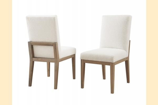 Vaughan Bassett Solids A&P Dovetail Dining Bleached White Upholstered Side Chair White