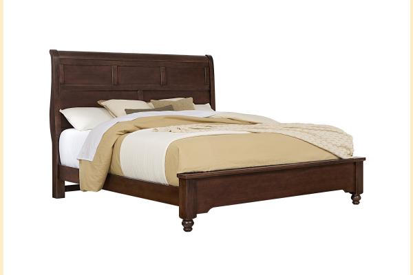 Vaughan Bassett Vista- Warm Cherry Queen Sleigh Bed