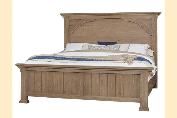 Vaughan Bassett Vista- Natural Oak Queen Mansion Bed