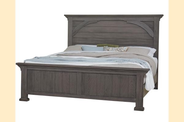 Vaughan Bassett Vista- Grey Oak Queen Mansion Bed