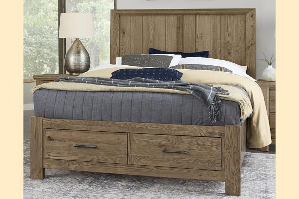 Vaughan Bassett Yellowstone - Chestnut Natural King Yellowstone Storage Bed