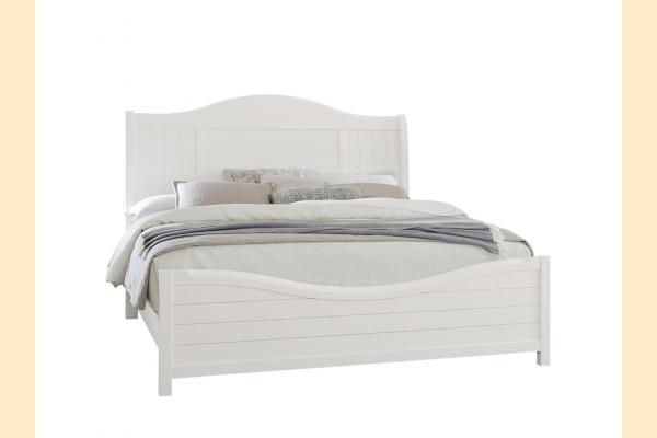 Vaughan Bassett Cool Farmhouse- Soft White Queen Sleigh Bed