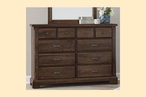 Vaughan Bassett Lancaster County- Amish Walnut Eight Drawer Dresser