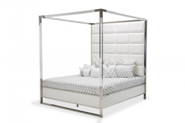 Aico State Street Queen Metal Canopy Bed