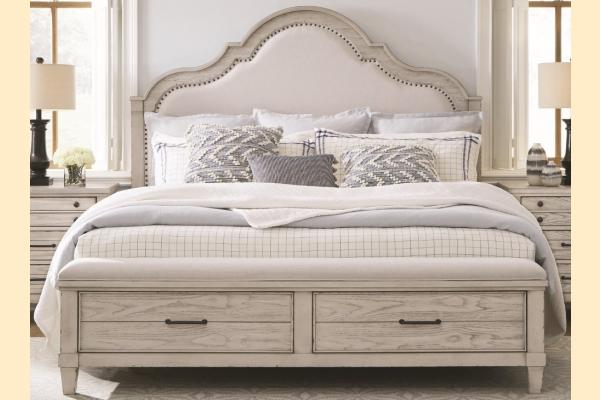 Legacy Belhaven King Upholstered Panel Storage Bed