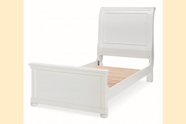 Legacy Kids Canterbury-Natural White Twin Sleigh Bed